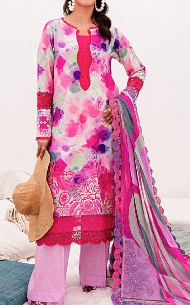 Nureh Pink Lawn Suit | Pakistani Lawn Suits- Image 1