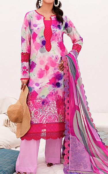 Nureh Pink Lawn Suit | Pakistani Lawn Dress in USA- Image 1