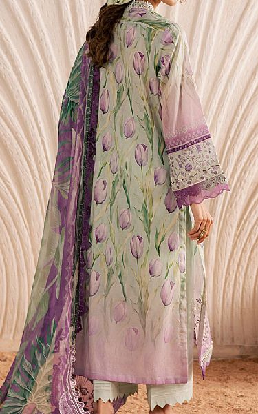 Nureh Pale Green/Pink Pearl Lawn Suit | Pakistani Lawn Dress in USA- Image 2