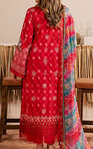 Nureh Cadmium Red Lawn Suit | Pakistani Lawn Dress in USA- Image 2