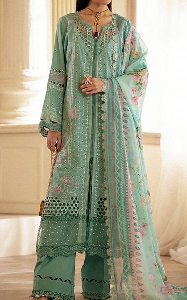 Nureh Summer Green Lawn Suit | Pakistani Lawn Dress in USA- Image 1