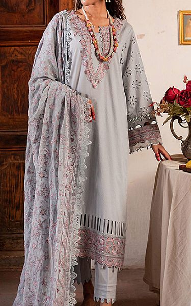 Nureh Grey Lawn Suit | Pakistani Lawn Dress in USA- Image 1