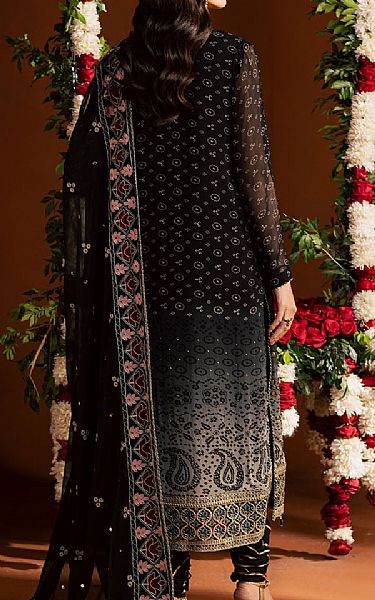 Nureh Black Chiffon Suit | Pakistani Embroidered Chiffon Dresses USA- Image 2