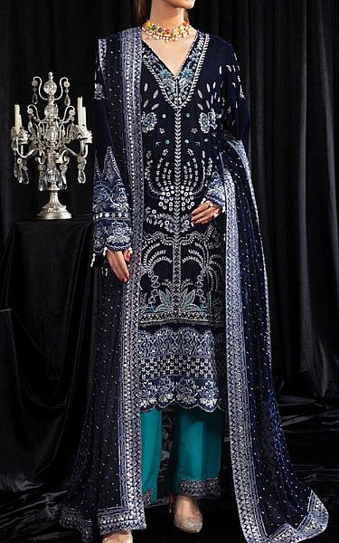 Nureh Mirage Velvet Suit | Pakistani Winter Dresses- Image 1