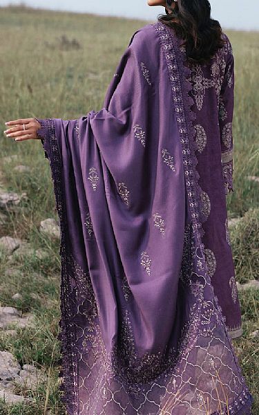Nureh Viola Purple Khaddar Suit | Pakistani Winter Dresses in USA- Image 2