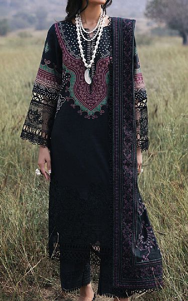 Nureh Black Khaddar Suit | Pakistani Winter Dresses in USA- Image 1