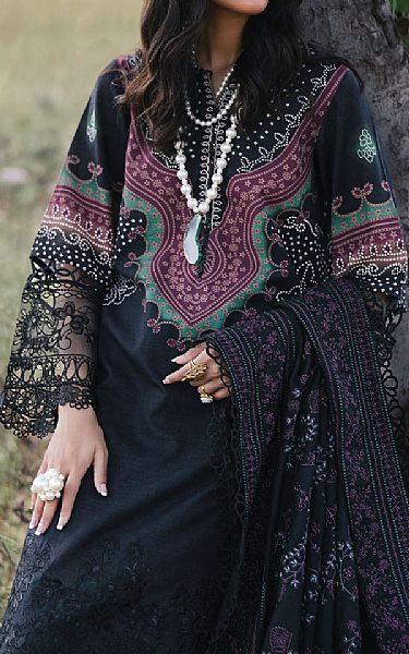 Nureh Black Khaddar Suit | Pakistani Winter Dresses in USA- Image 2