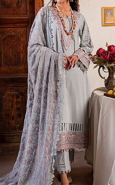 Nureh Grey Lawn Suit | Pakistani Lawn Dress in USA- Image 1