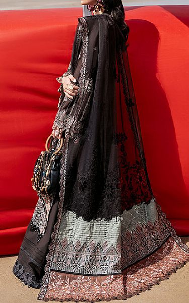 Nureh Black Swiss Lawn Suit | Pakistani Lawn Dress in USA- Image 2