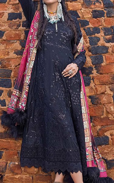 Nureh Black Linen Suit | Pakistani Dresses in USA- Image 2