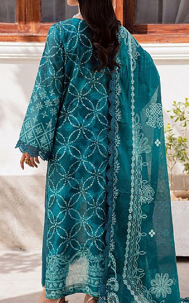 Nureh Teal Lawn Suit | Pakistani Lawn Dress in USA- Image 2