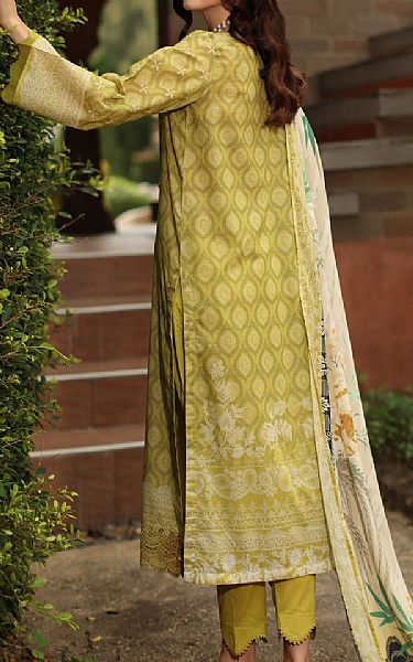 Nureh Dark Gold Lawn Suit | Pakistani Lawn Dress in USA- Image 2