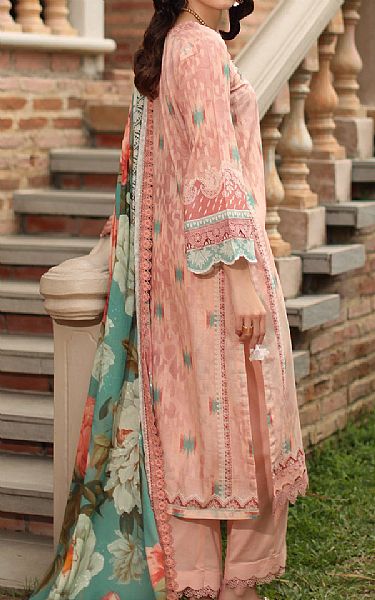 Nureh Peach Lawn Suit | Pakistani Lawn Dress in USA- Image 2