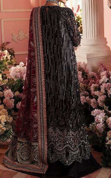 Nureh Black Chiffon Suit | Pakistani Embroidered Chiffon Dresses- Image 2