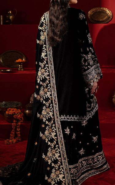 Nureh Black Velvet  Suit | Pakistani Winter Dresses in USA- Image 2