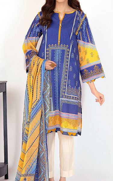 Orient Royal Blue Lawn Suit (2 Pcs) | Pakistani Dresses in USA- Image 1