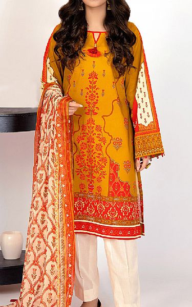 Orient Orange Lawn Suit (2 Pcs) | Pakistani Dresses in USA- Image 1