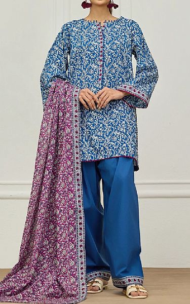 Orient Blue/Off White Lawn Suit | Pakistani Lawn Dress in USA- Image 1