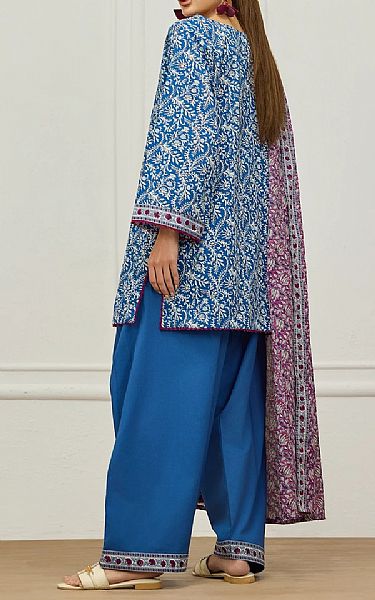 Orient Blue/Off White Lawn Suit | Pakistani Lawn Dress in USA- Image 2