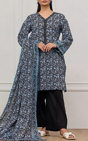 Orient Light Blue/Black Lawn Suit | Pakistani Lawn Dress in USA- Image 1