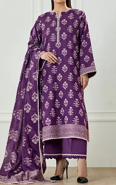 Orient Purple Jacquard Suit | Pakistani Lawn Dress in USA- Image 1