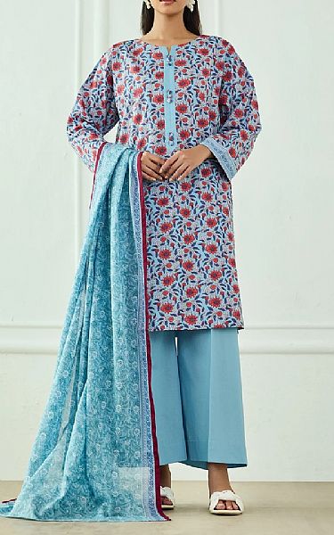 Orient Sky Blue Lawn Suit | Pakistani Lawn Dress in USA- Image 1