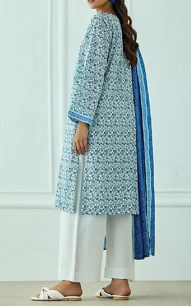 Orient Blue/Off White Lawn Suit | Pakistani Lawn Dress in USA- Image 2
