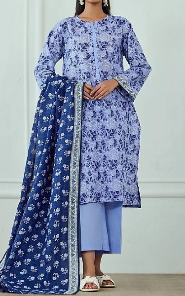 Orient Dark Pastel Blue Lawn Suit | Pakistani Lawn Dress in USA- Image 1