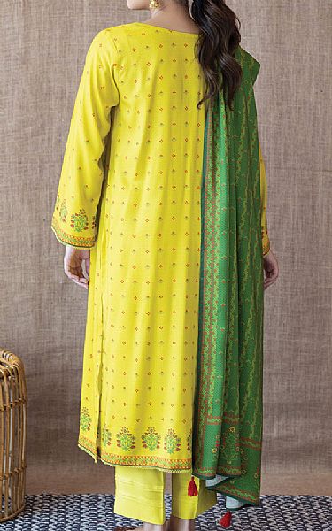 Orient Yellow Linen Suit | Pakistani Winter Dresses- Image 2