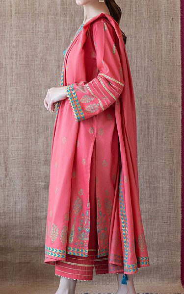 Orient Brink Pink Cotton Suit | Pakistani Winter Dresses- Image 2