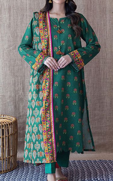 Orient Teal Karandi Suit | Pakistani Winter Dresses- Image 1