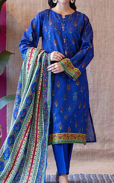 Orient Dark Blue Khaddar Suit | Pakistani Winter Dresses- Image 1