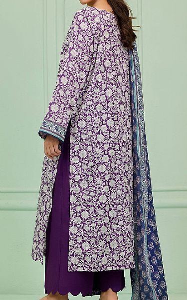 Orient Plum/Off White Lawn Suit | Pakistani Lawn Dress in USA- Image 2