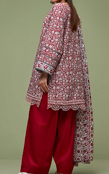 Orient Red/Off White Lawn Suit | Pakistani Lawn Dress in USA- Image 2