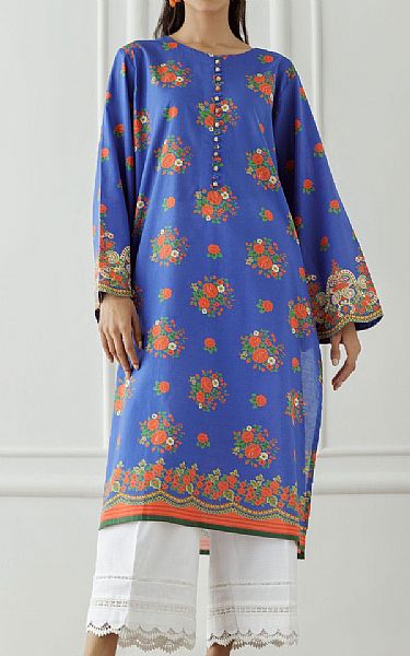 Orient Blue Lawn Kurti | Pakistani Lawn Dress in USA- Image 1