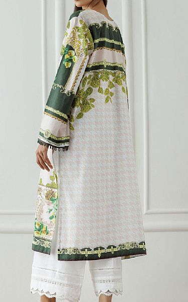 Orient White/Green Lawn Kurti | Pakistani Lawn Dress in USA- Image 2