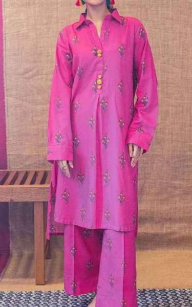 Orient Hot Pink Khaddar Suit (2 Pcs) | Pakistani Dresses in USA- Image 1