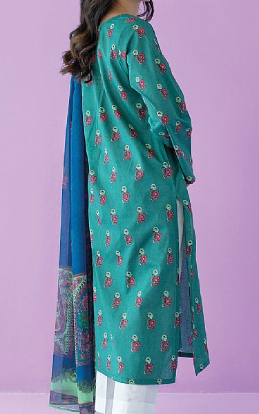 Orient Teal Lawn Suit (2 Pcs) | Pakistani Lawn Suits- Image 2
