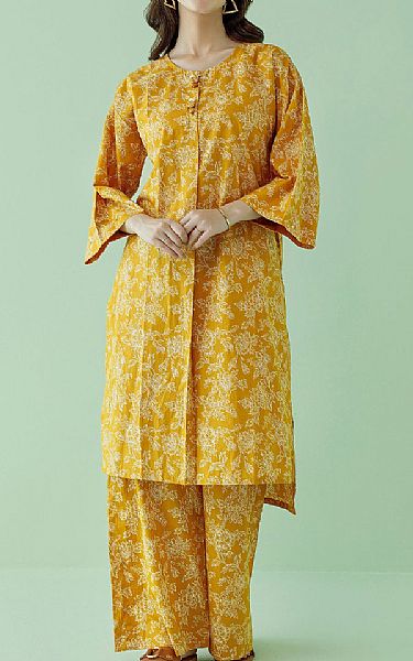 Orient Mustard Lawn Suit (2 Pcs) | Pakistani Lawn Suits- Image 1