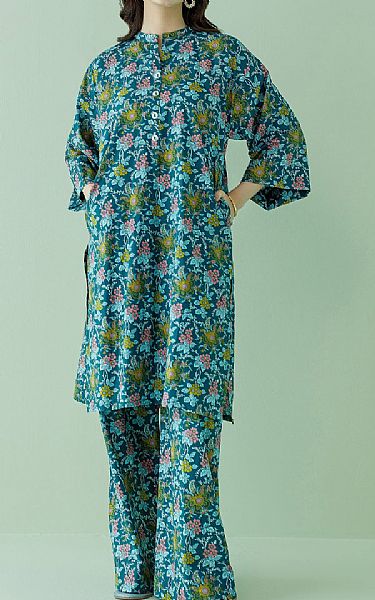 Orient Teal Lawn Suit (2 Pcs) | Pakistani Lawn Suits- Image 1
