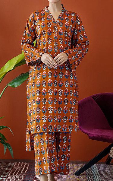 Orient Brown Khaddar Suit (2 Pcs) | Pakistani Winter Dresses- Image 1
