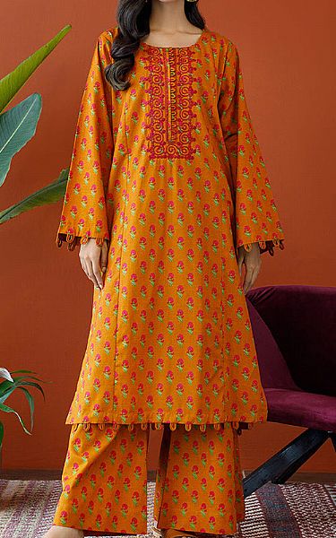 Orient Orange Khaddar Suit (2 Pcs) | Pakistani Winter Dresses- Image 1