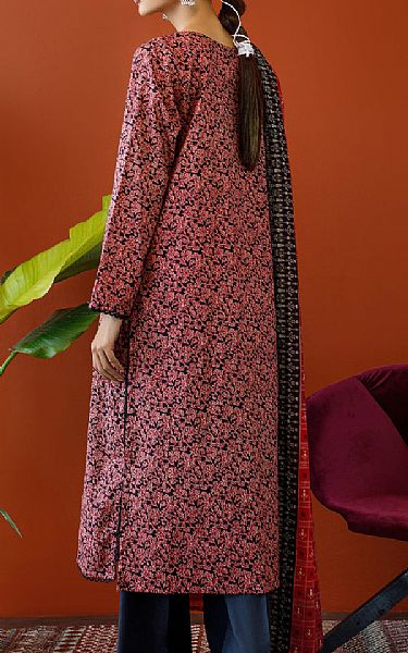 Orient Pink/Black Cambric Suit | Pakistani Winter Dresses- Image 2