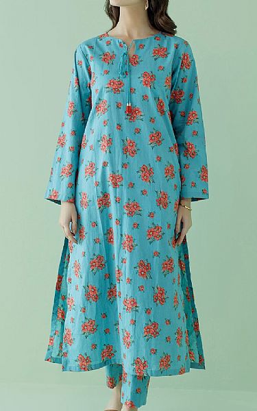 Orient Turquoise Lawn Suit (2 Pcs) | Pakistani Lawn Suits- Image 1