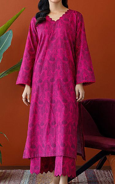Orient Shocking Pink Khaddar Suit (2 Pcs) | Pakistani Winter Dresses- Image 1