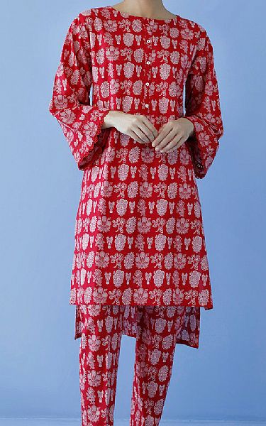 Orient Red Lawn Suit (2 Pcs) | Pakistani Lawn Suits- Image 1