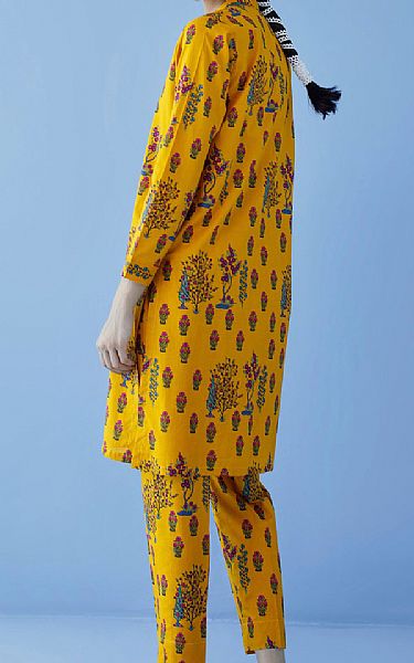 Orient Orange Cambric Suit (2 Pcs) | Pakistani Lawn Suits- Image 2