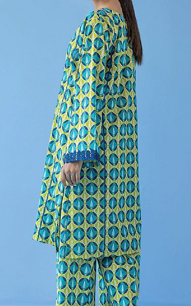 Orient Yellow/Blue Cambric Suit (2 Pcs) | Pakistani Lawn Suits- Image 2