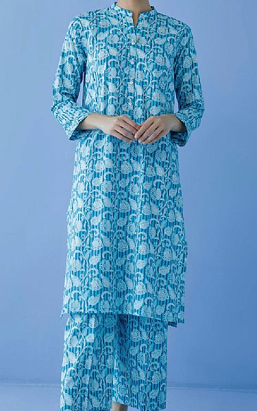 Orient Light Turquoise Cambric Suit (2 Pcs) | Pakistani Lawn Suits- Image 1