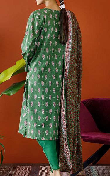 Orient Forest Green Cambric Suit | Pakistani Winter Dresses- Image 2